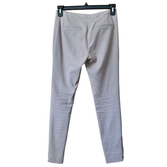 T by Alexander Wang Slim Stretch Pants with Ankle Zipper Beige Tan Size S - Picture 2 of 12